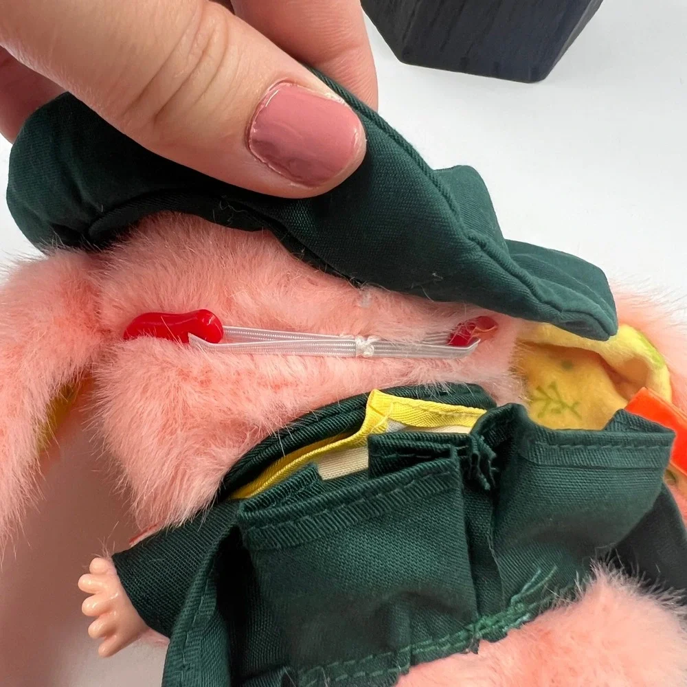 Baby Three Thailand Exclusive Explorer Pink Bunny Plush Keychain Red Glasses